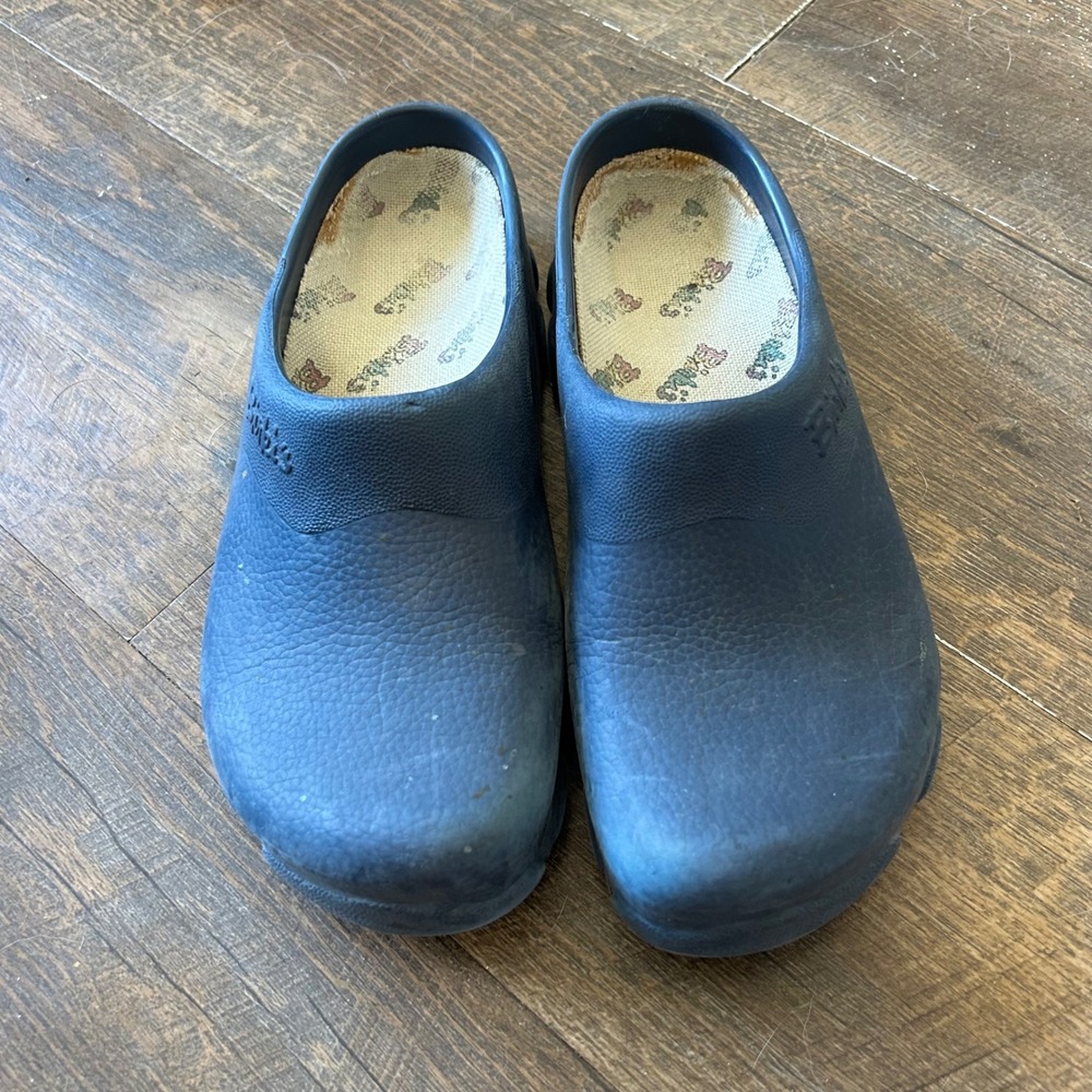Birkis by Birkenstock Profi Birki Navy Blue Clogs Professional Work Shoes 38 L7